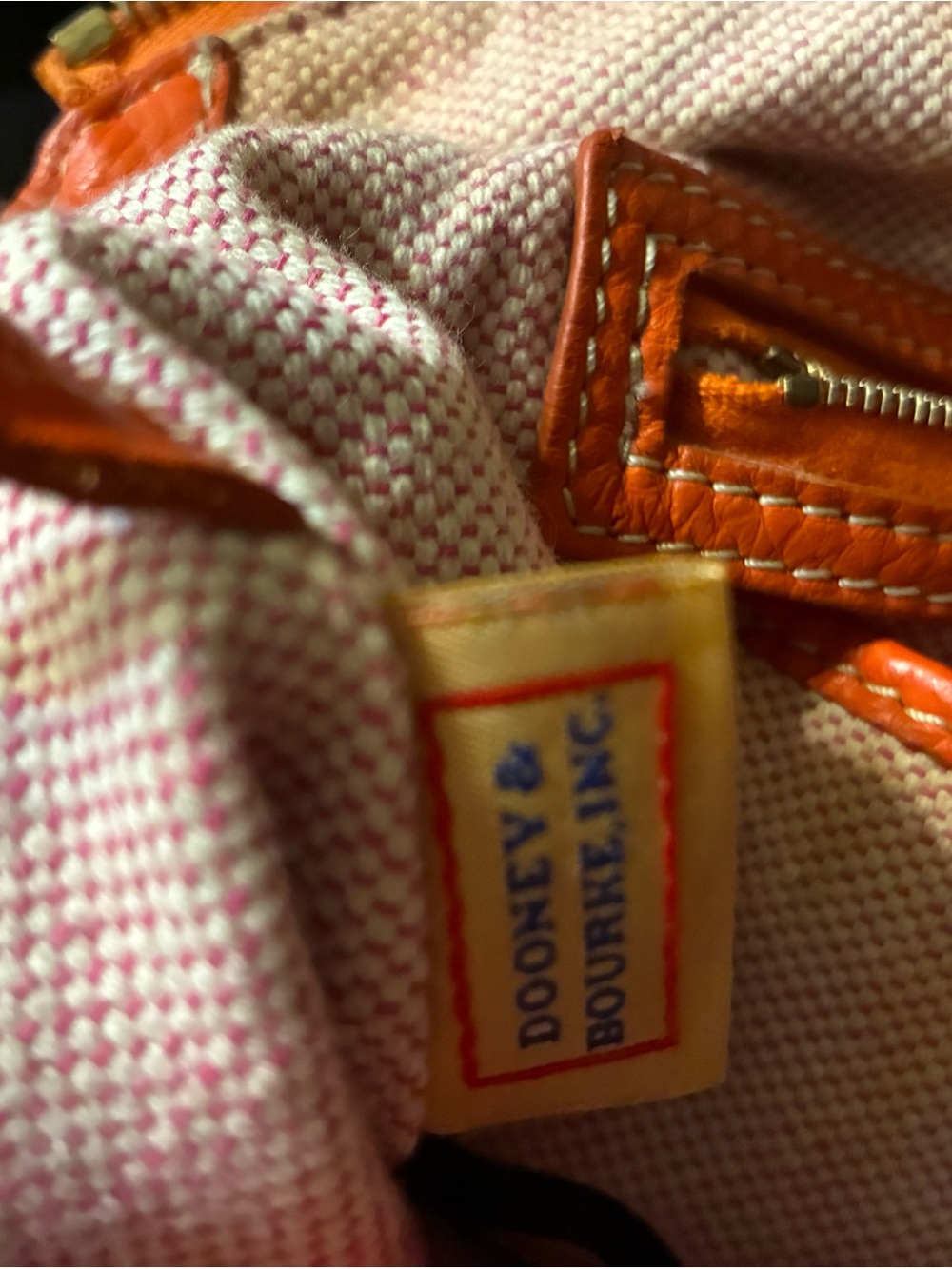 Dooney & Bourke Vibrant Orange Pebbled Leather Satchel with Charm - Picture 8 of 16